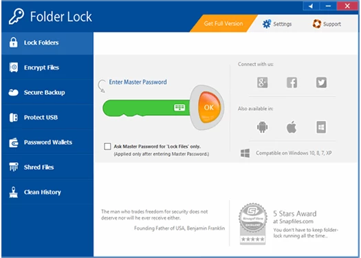 Folder Lock — Screenshot 1